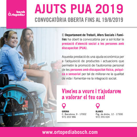 Convocatòria per als ajuts PUA 2019