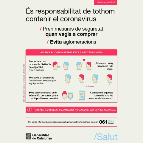 És responsabilitat de tothom contenir la Covid-19